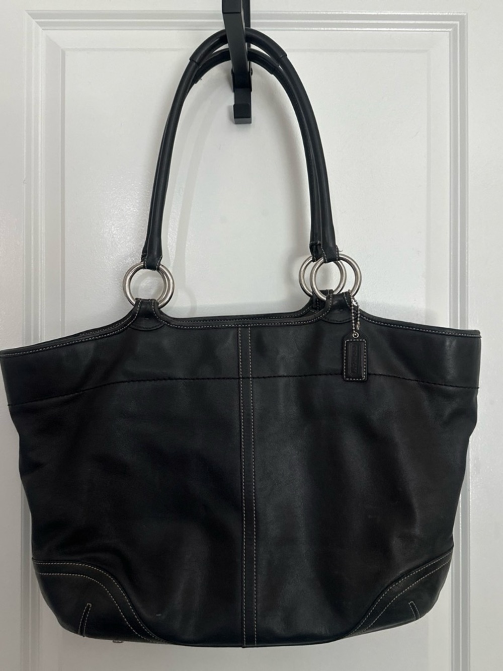 Coach SoHo black leather larger tote